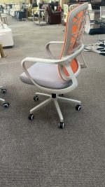 Ideal Home Ergonomic Modern Fabric Mesh Office Chair Adjustable Lumbar Support - Orange - Image 5