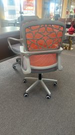 Ideal Home Ergonomic Modern Fabric Mesh Office Chair Adjustable Lumbar Support - Orange - Image 2