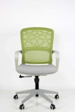 Ideal Home Ergonomic Modern Fabric Mesh Office Chair Adjustable Lumbar Support - Green - Image 2