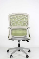 Ideal Home Ergonomic Modern Fabric Mesh Office Chair Adjustable Lumbar Support - Green - Image 4