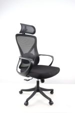 Ideal Home Black Ergonomic Modern Fabric Mesh Office Chair Adjustable Lumbar Support