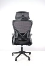 Ideal Home Black Ergonomic Modern Fabric Mesh Office Chair Adjustable Lumbar Support - Image 2