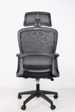 Ideal Home Ergonomic Modern Fabric Mesh Office Chair Adjustable Lumbar Support - Black - Image 2