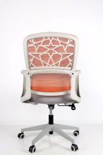 Ideal Home Ergonomic Modern Fabric Mesh Office Chair Adjustable Lumbar Support - Orange - Image 4